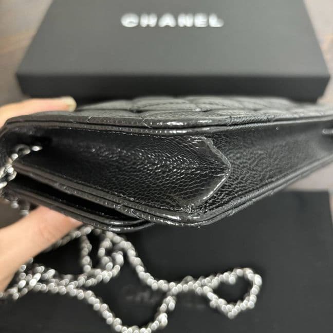 ラムスキン マトラッセ チェーンショルダー バッグ