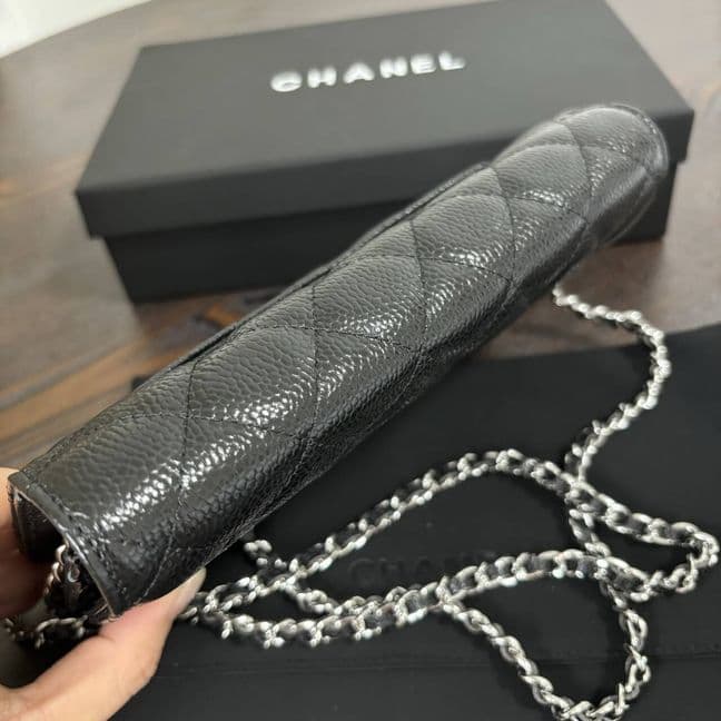 ラムスキン マトラッセ チェーンショルダー バッグ