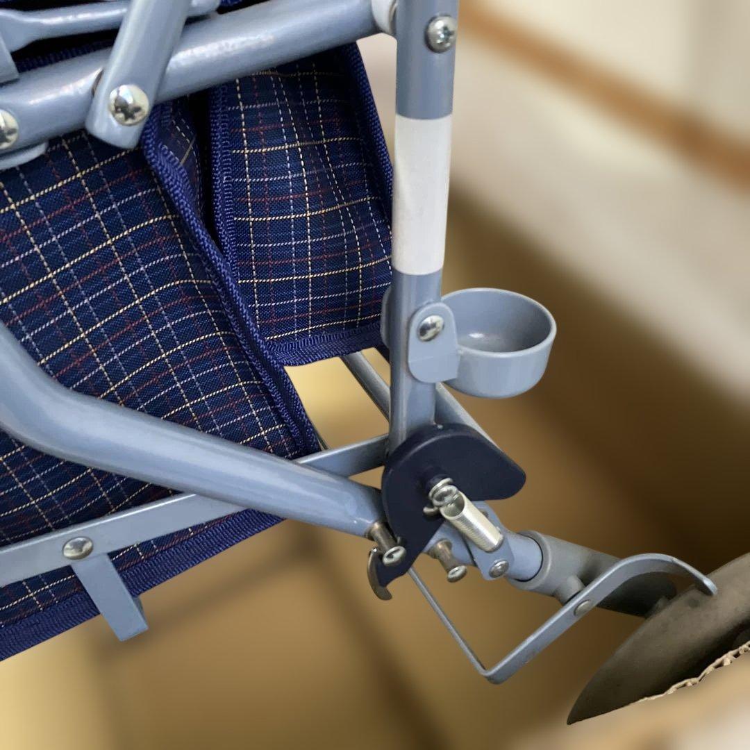 島製作所 シルバーカー ビート　青系チェック柄