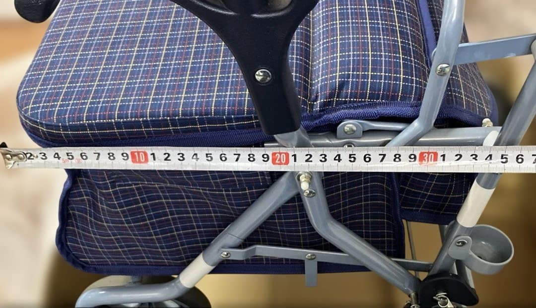 島製作所 シルバーカー ビート　青系チェック柄