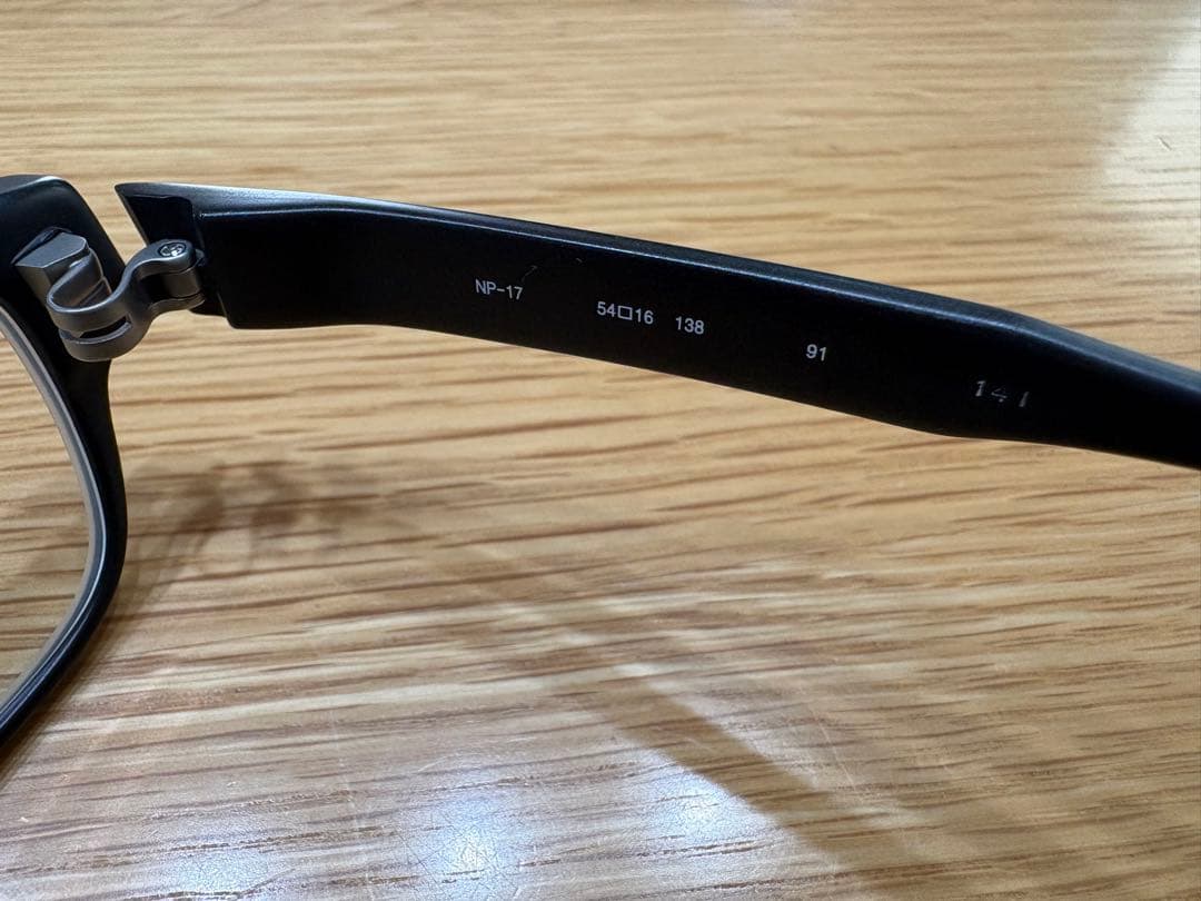 999.9 フォーナインズ　np-17 メガネ　眼鏡　マット　ブラック
