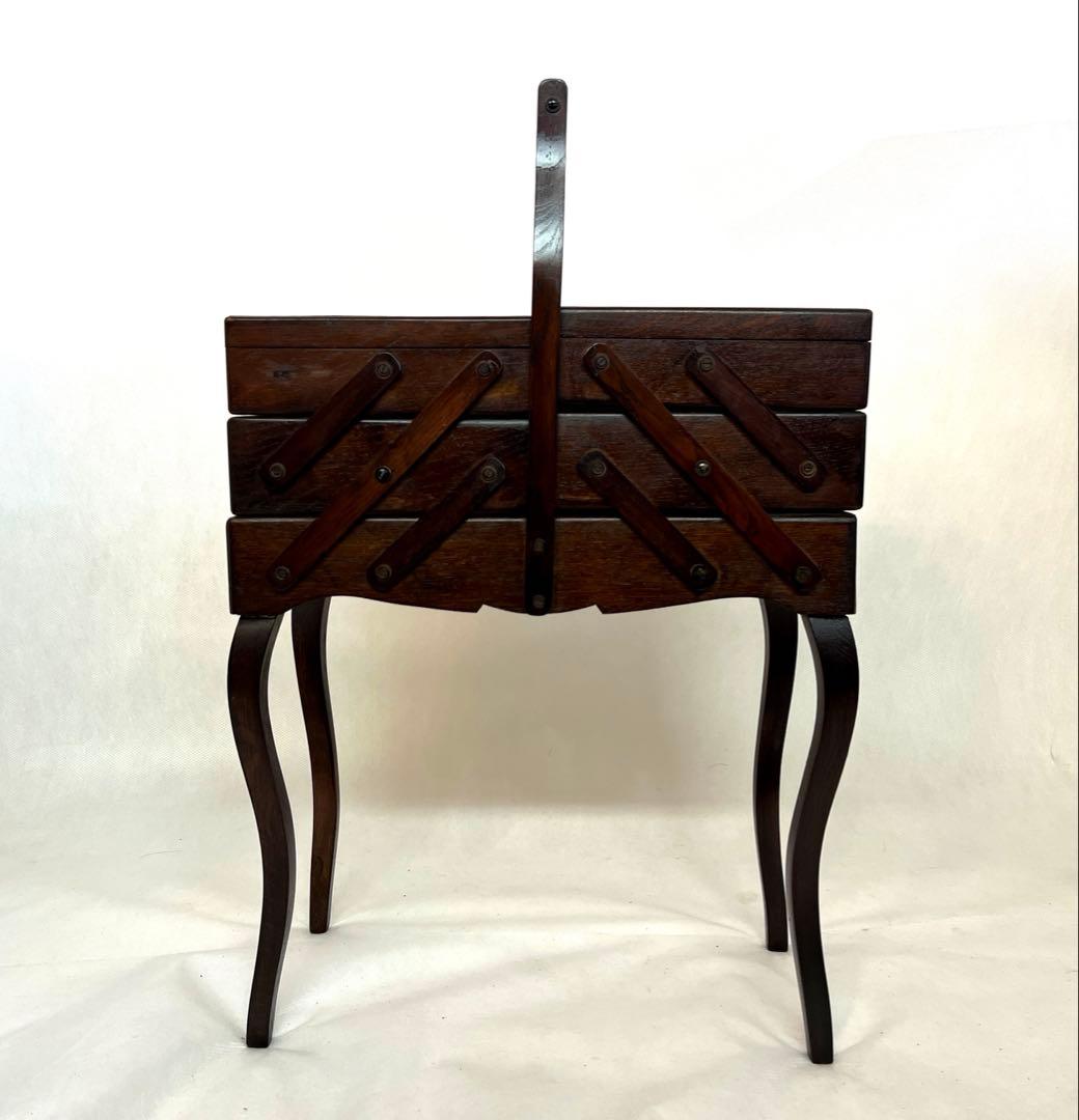 猫脚・ソーイングボックス・フランスアンティーク・小物入れ