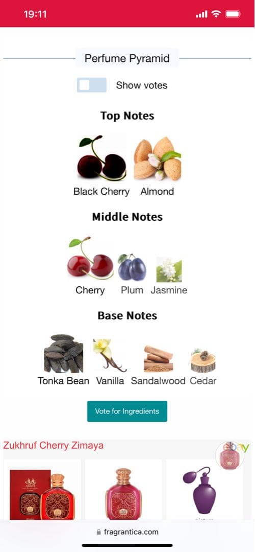 香水(女性用) Zimaya Zukhruf Cherry