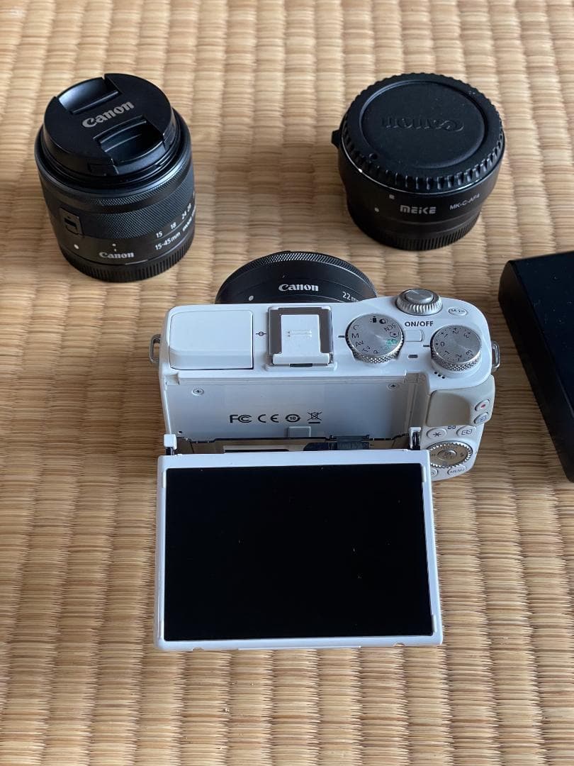 Canon EOS M3 ホワイト｜レンズ2本｜EF-EOS M アダプター