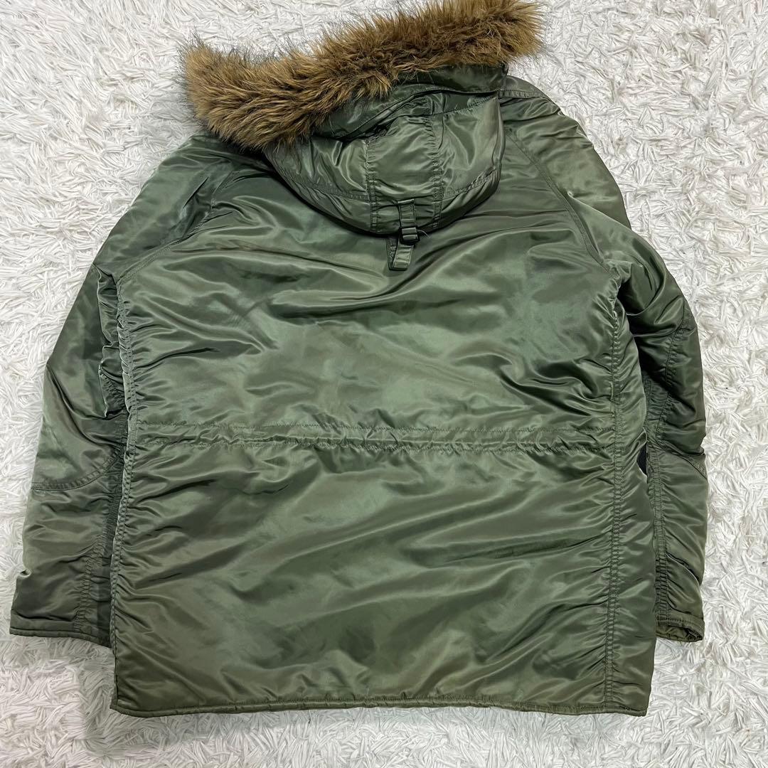 ALPHA アルファ　N-3B ミリタリージャケット L オリーブグリーン