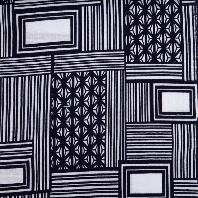 《りん★手縫い仕立て＋浴衣『ジョン・ワイツ』幾何学寄せ柄■反25-131》