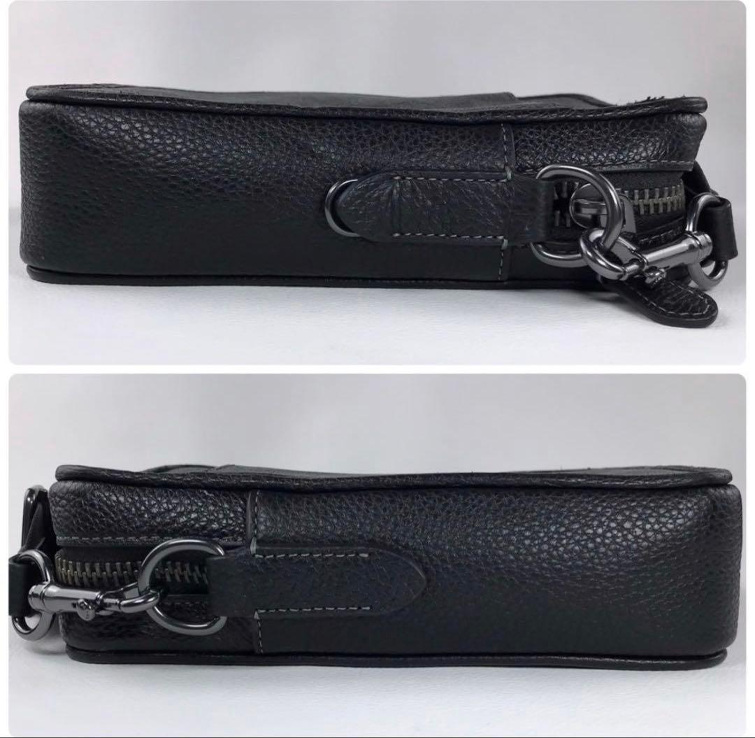 【美品】COACH コーチ クロスボディ メンズショルダーバッグ CC009 黒