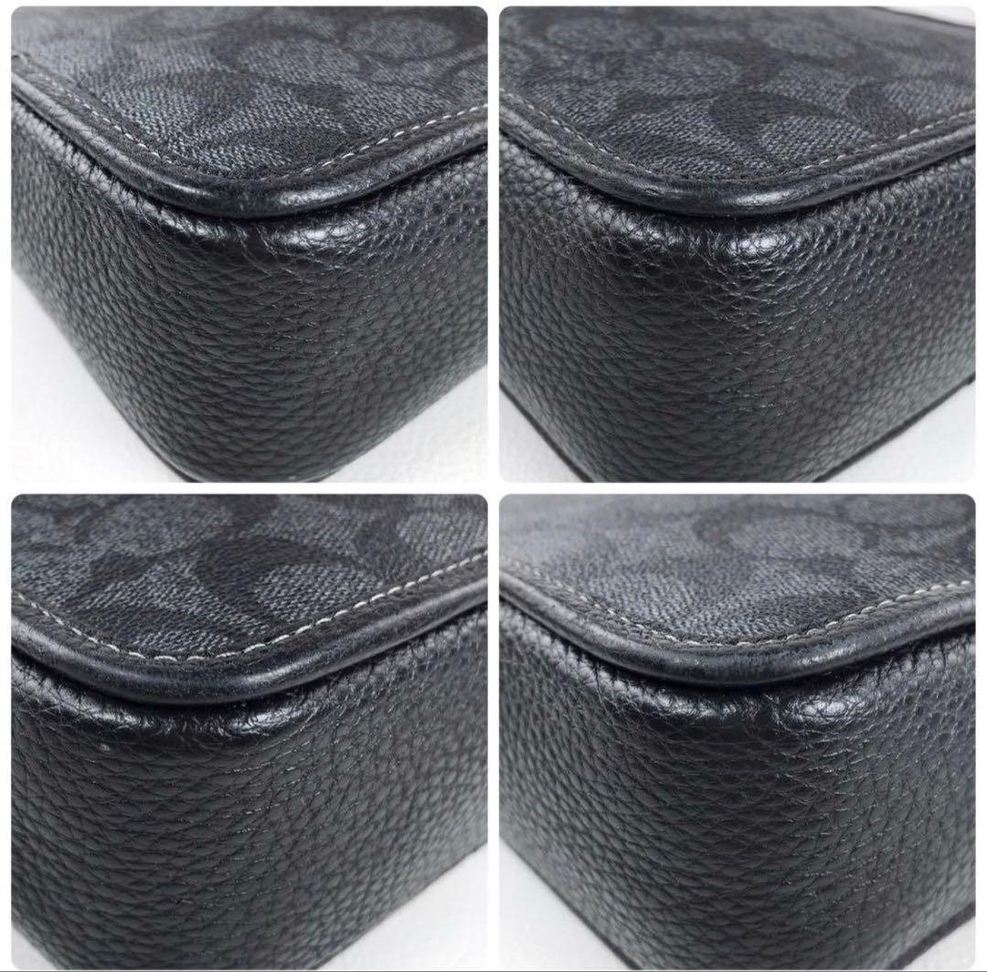 【美品】COACH コーチ クロスボディ メンズショルダーバッグ CC009 黒