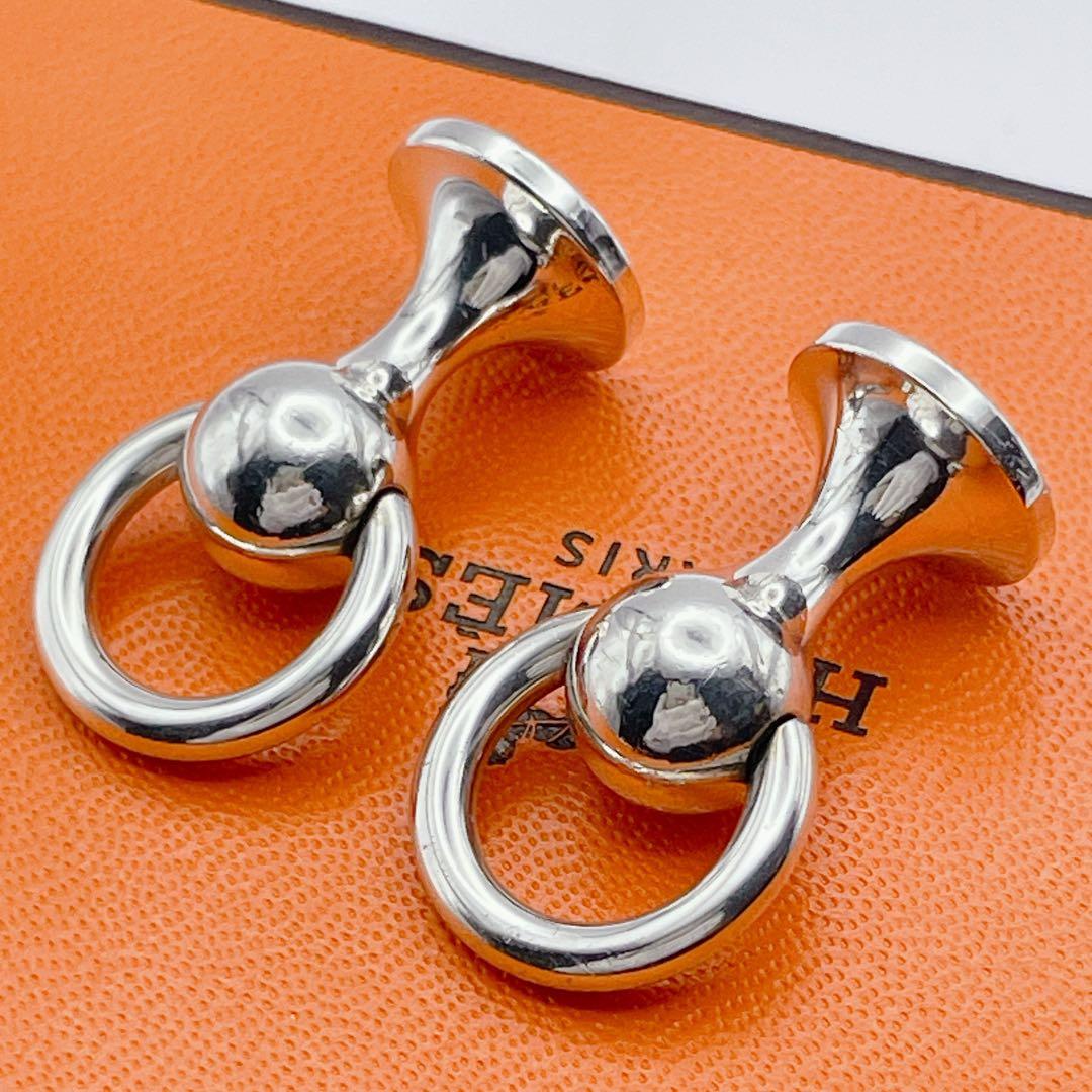 HERMES エルメス　カフリンクス　カフス　サークル　リング　シルバー925