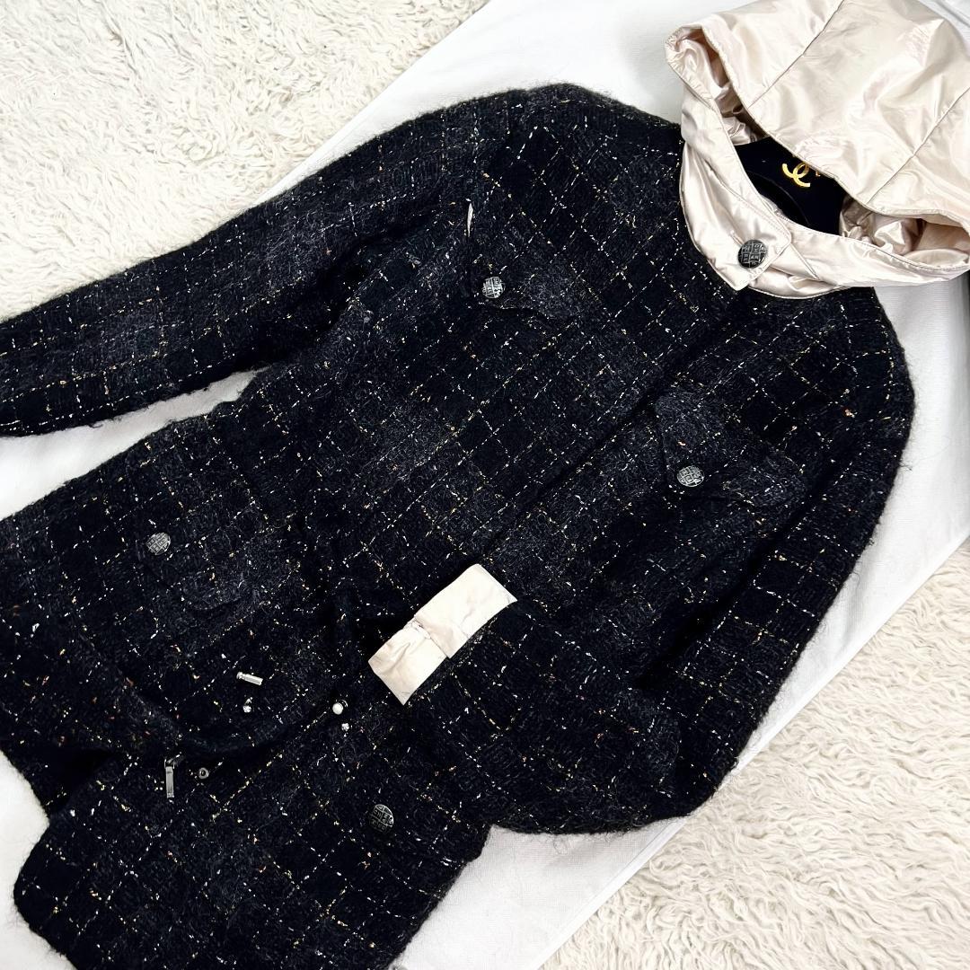 ★CHANEL★美品★ツイード★アルパカ★中綿★ダウン★フーディ★コート