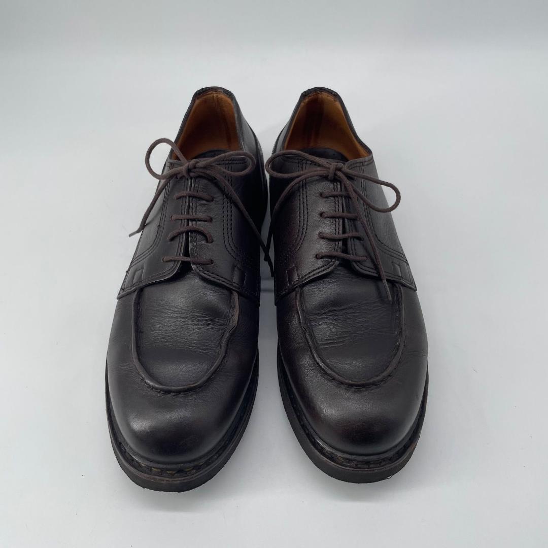 16470✨イッセイミヤケメン×パラブーツ 7 本革 レザー ドレスシューズ