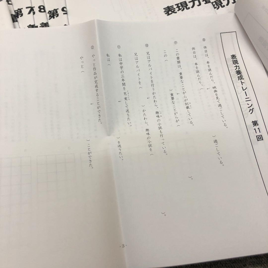 早稲田アカデミー　６年　公立中高一貫コース　土曜特講表現力養成講座　全１５回