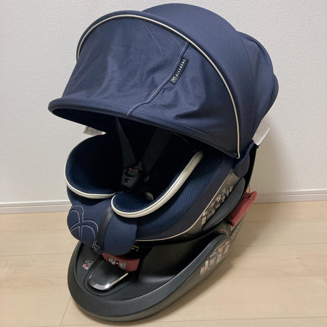 エールベベ クルット5s グランス 回転式チャイルドシート AB920 ネイビー
