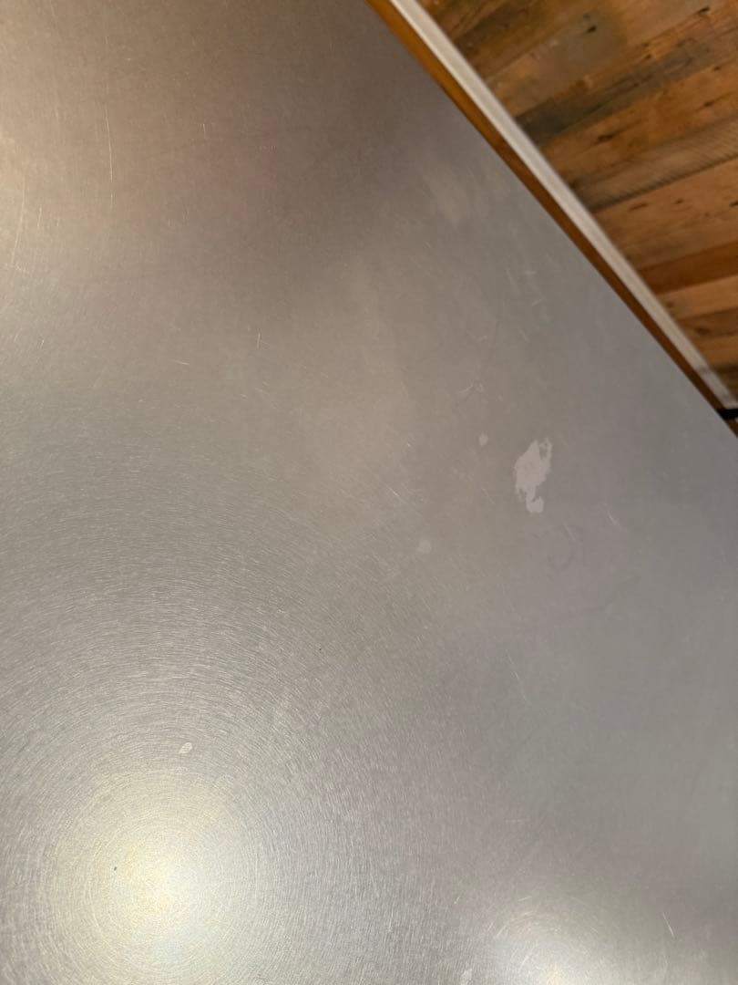 【展示品】※値下げ※オーダーメイド家具　木製キッチンカウンター ステンレス天板