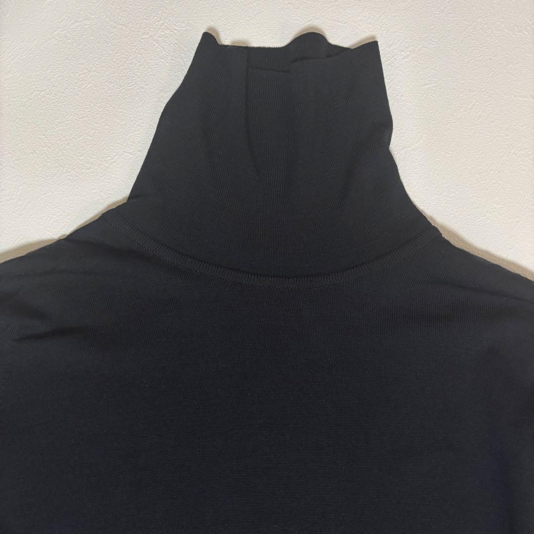 ジョンスメドレー タートルネックニット ブラック　メリノウール 英製 S定価5万