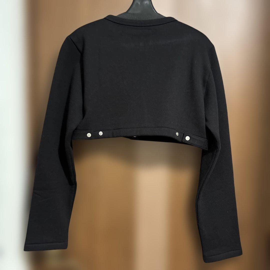 【新品タグ付き】アニエスベー　ブラック クロップド トップス 長袖　カーディガン