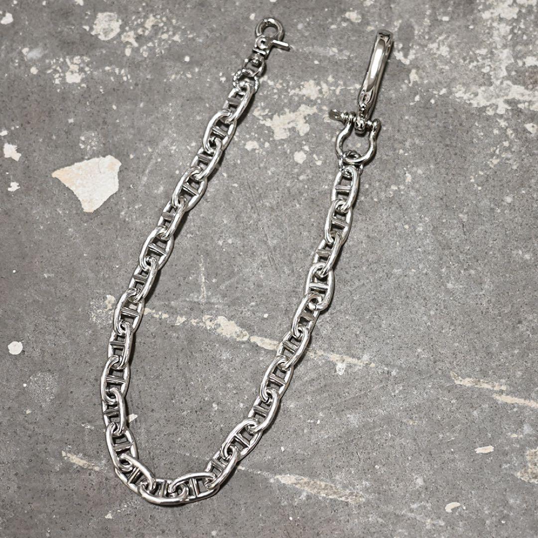 シルバーアンカーリンクウォレットチェーン トラッカー 財布