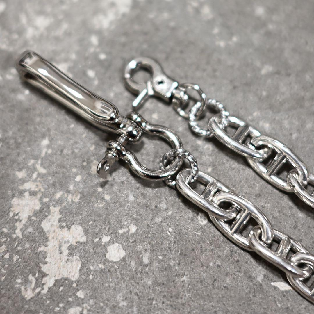 シルバーアンカーリンクウォレットチェーン トラッカー 財布