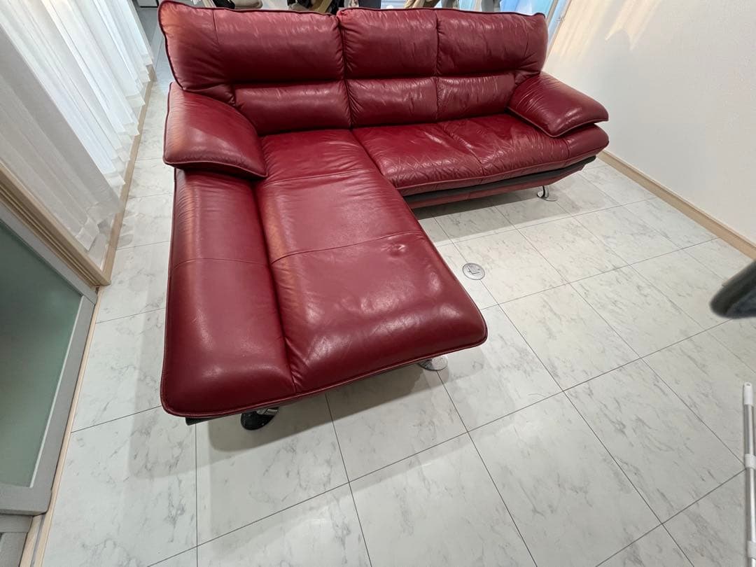 ニトリ★ロゾ★レッド★L型ソファー★右側カウチ引取大阪府