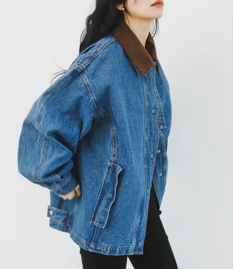 KBF 2WAY デニムブルゾン 【ライトブルー】