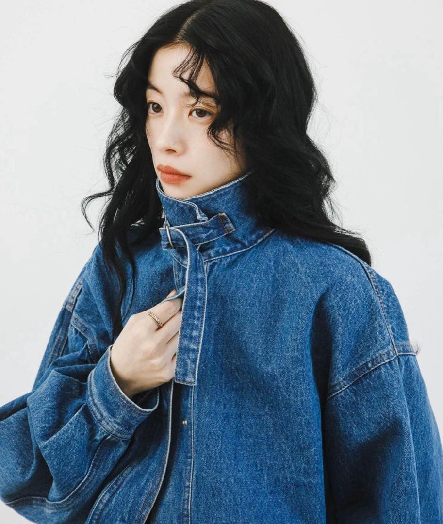 KBF 2WAY デニムブルゾン 【ライトブルー】