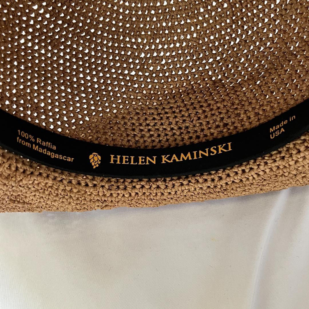 未使用・箱付き ヘレンカミンスキー ラフィア ハット 麦わら帽子 ベージュ