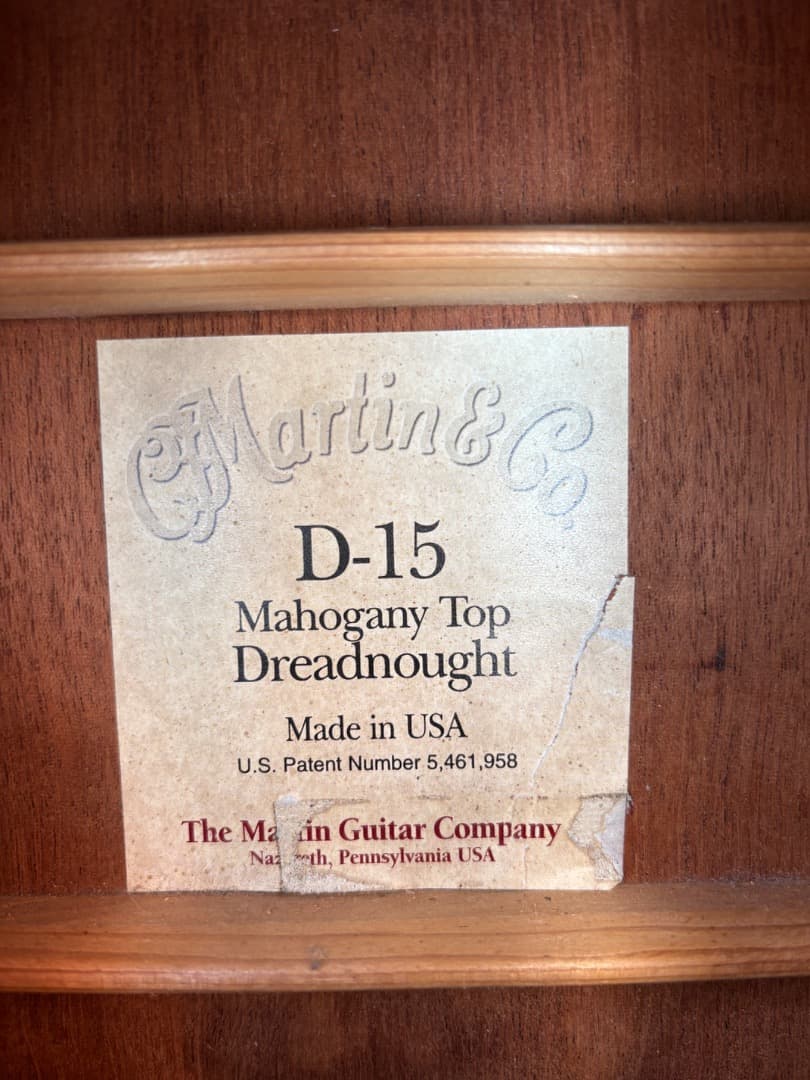 Martin & Co. マーティンD-15 枯れた心地よい中音域