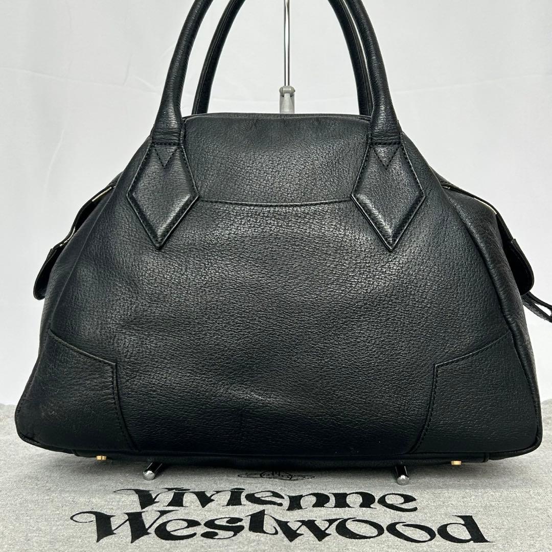 【美品】ヴィヴィアンウエストウッド ヤスミン オーブ ハンドバッグ レザー 黒