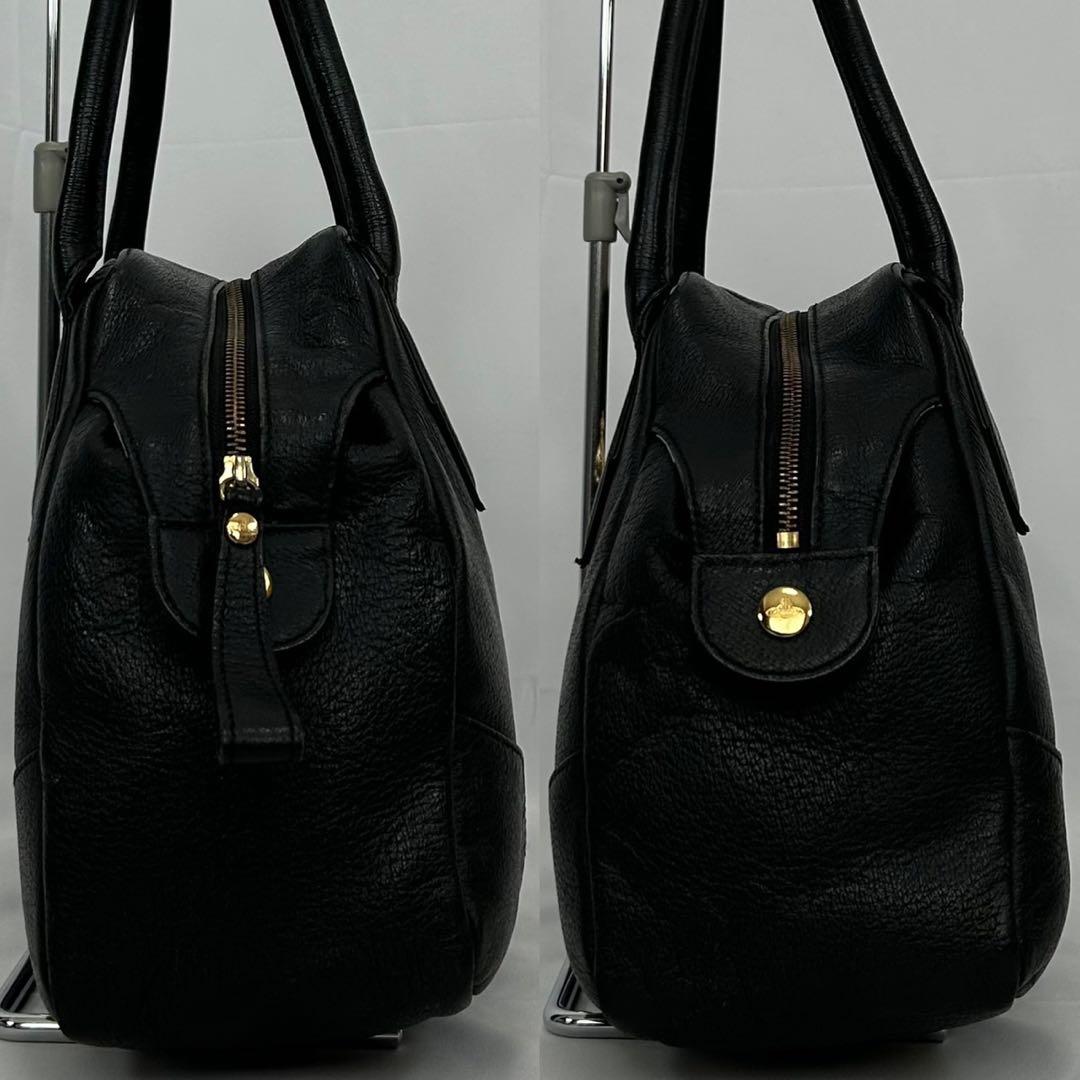 【美品】ヴィヴィアンウエストウッド ヤスミン オーブ ハンドバッグ レザー 黒