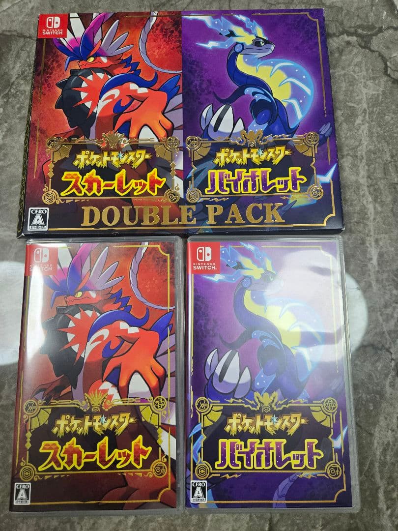 【値下げ！美品☆】ポケットモンスター スカーレット・バイオレット ダブルパック