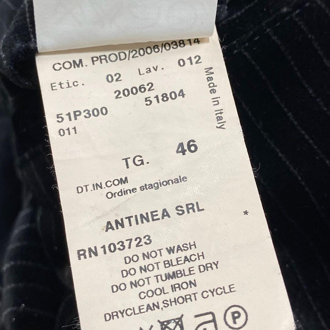 EMPORIO ARMANI ベロアスラックス　ストライプ　ストレート　レザー