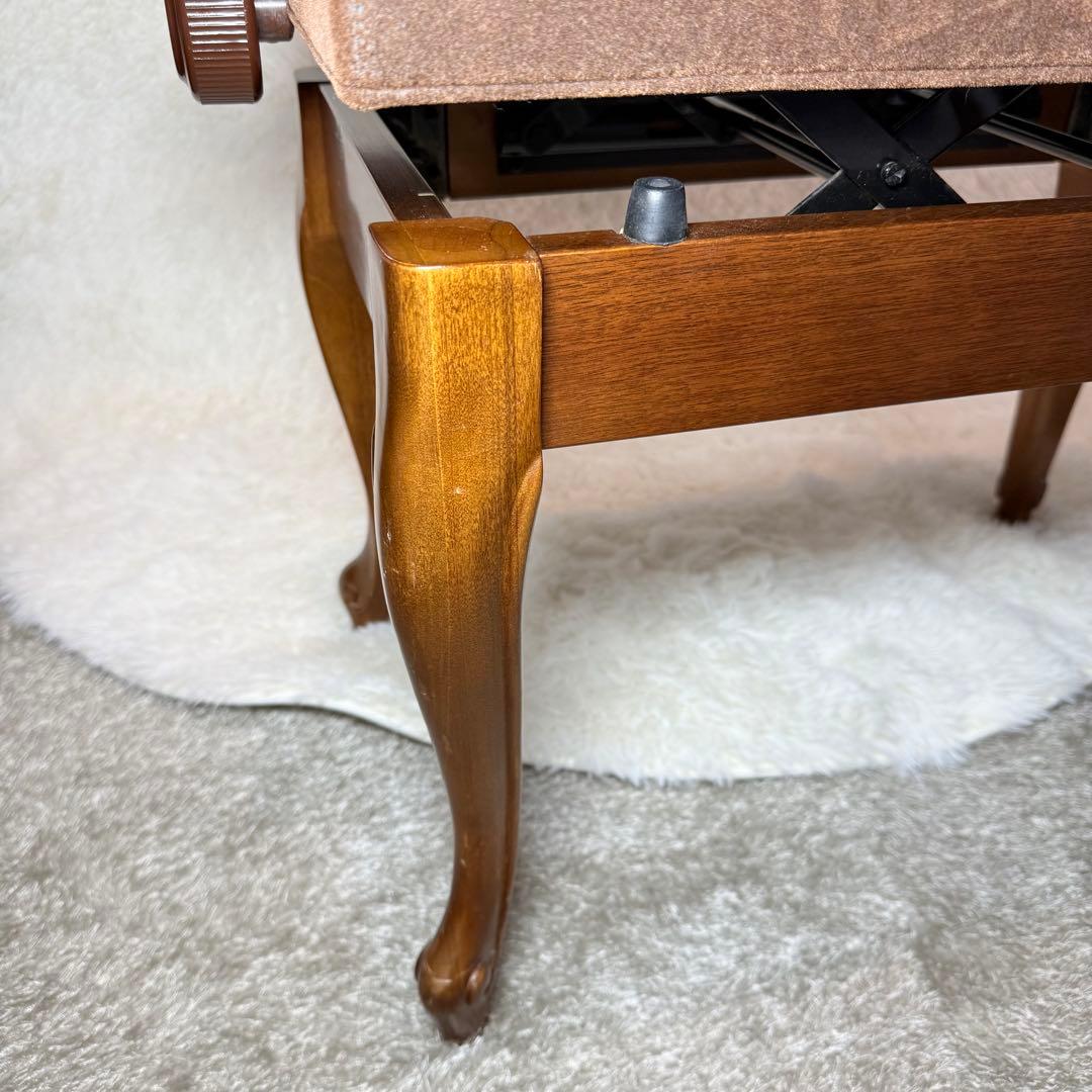 猫脚　ピアノ椅子　昇降可能　アンティーク