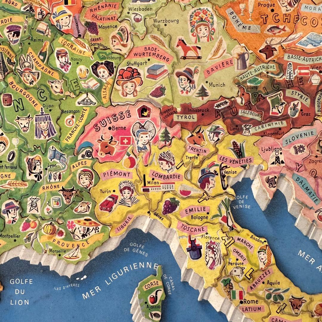 【超レア！】ヴィンテージ フランス Yoplait パズル ヨープレイ 蚤の市