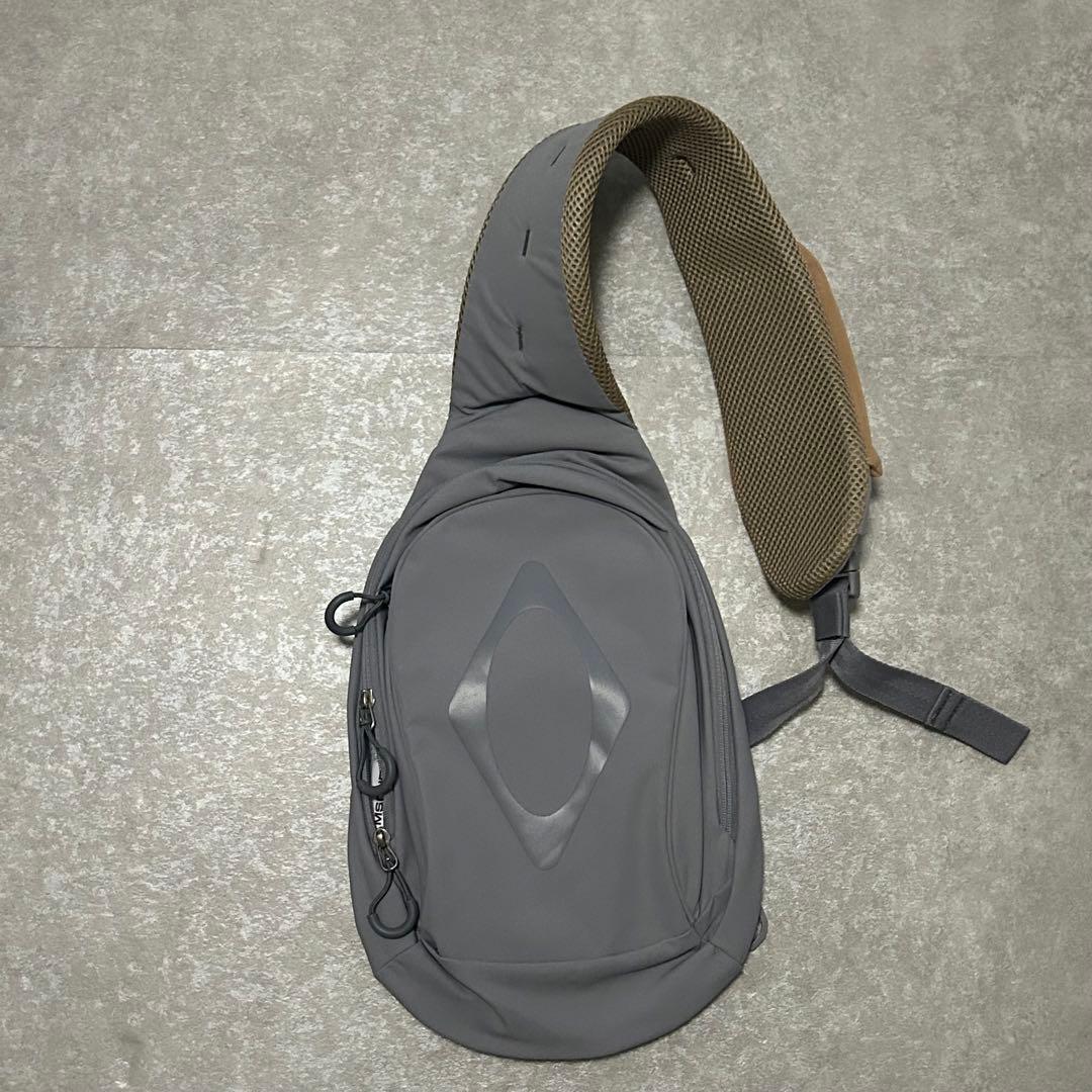 バッグ mschf RHOMBUS POCKET SLING BAG_BLUE GREY