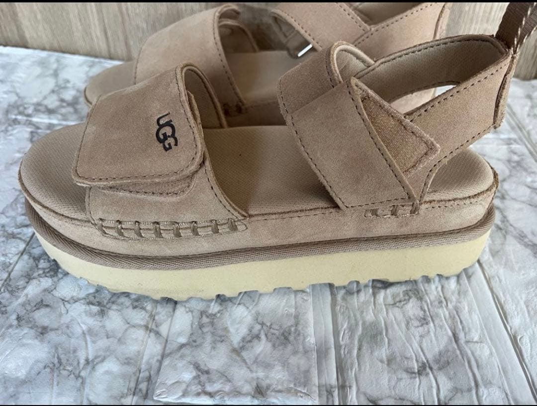 UGG ストラップサンダル 22cm ベージュ