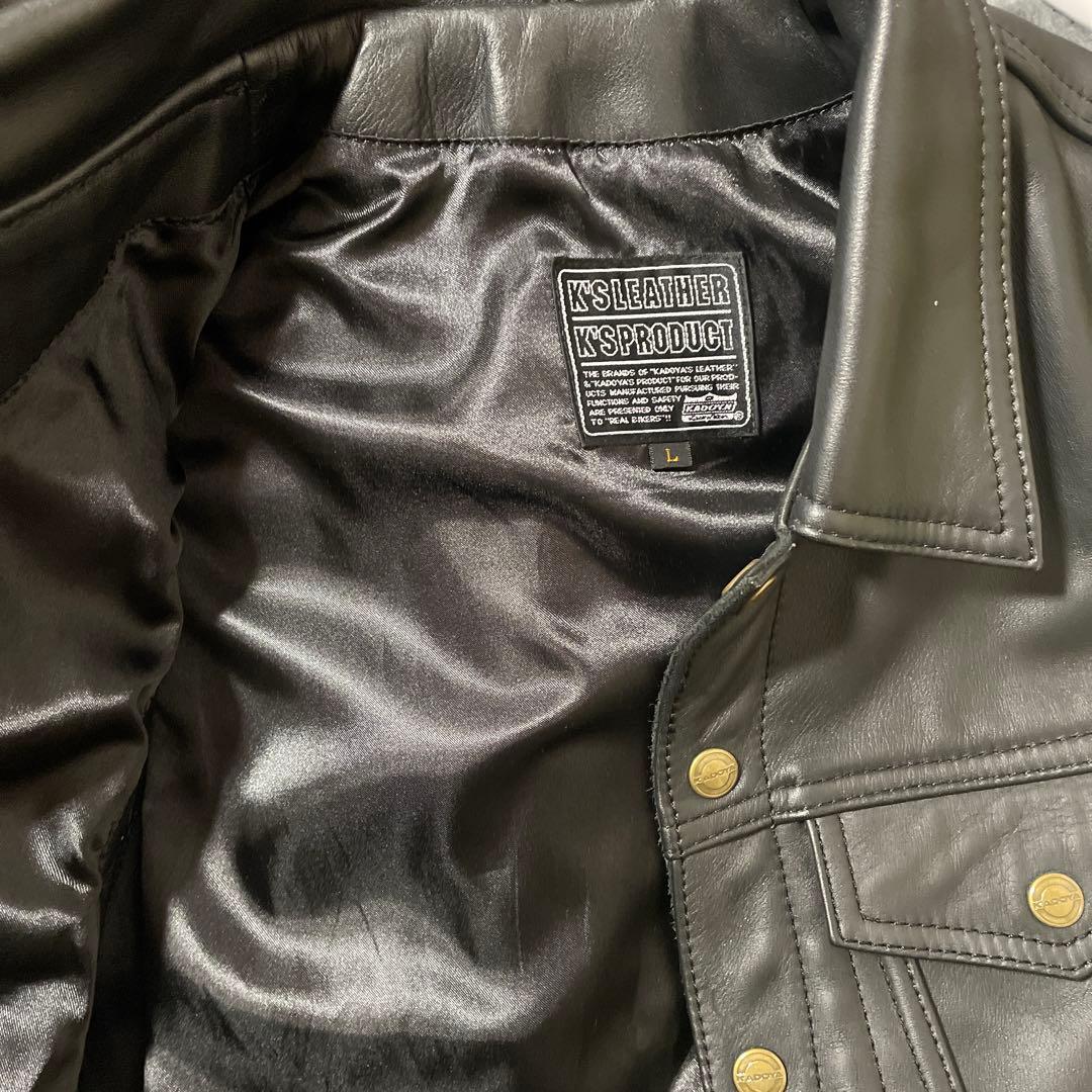 【L】KADOYA カドヤ　レザーベスト　メンズ Gベスト