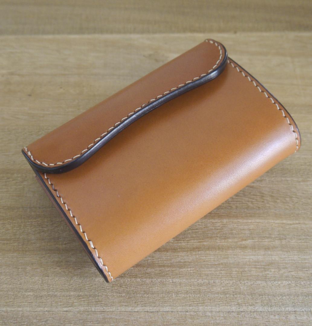 【注文品】栃木レザー　セミアニリン染めスムースヌメ　キャメル/生成り