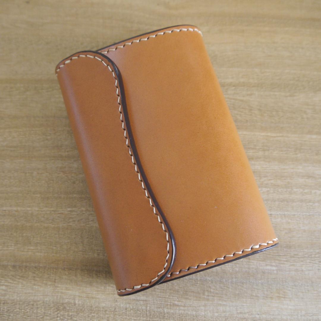 【注文品】栃木レザー　セミアニリン染めスムースヌメ　キャメル/生成り