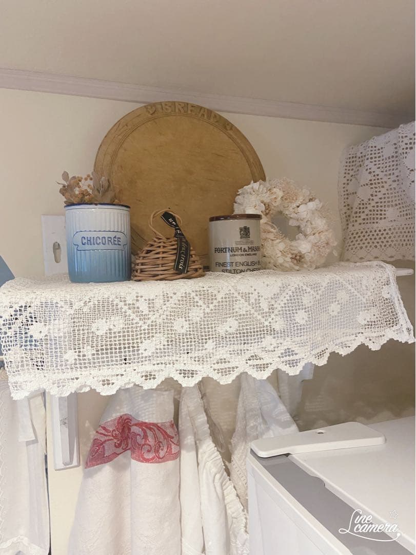 jam❣️フランスアンティーク☆木製フック付きシェルフ