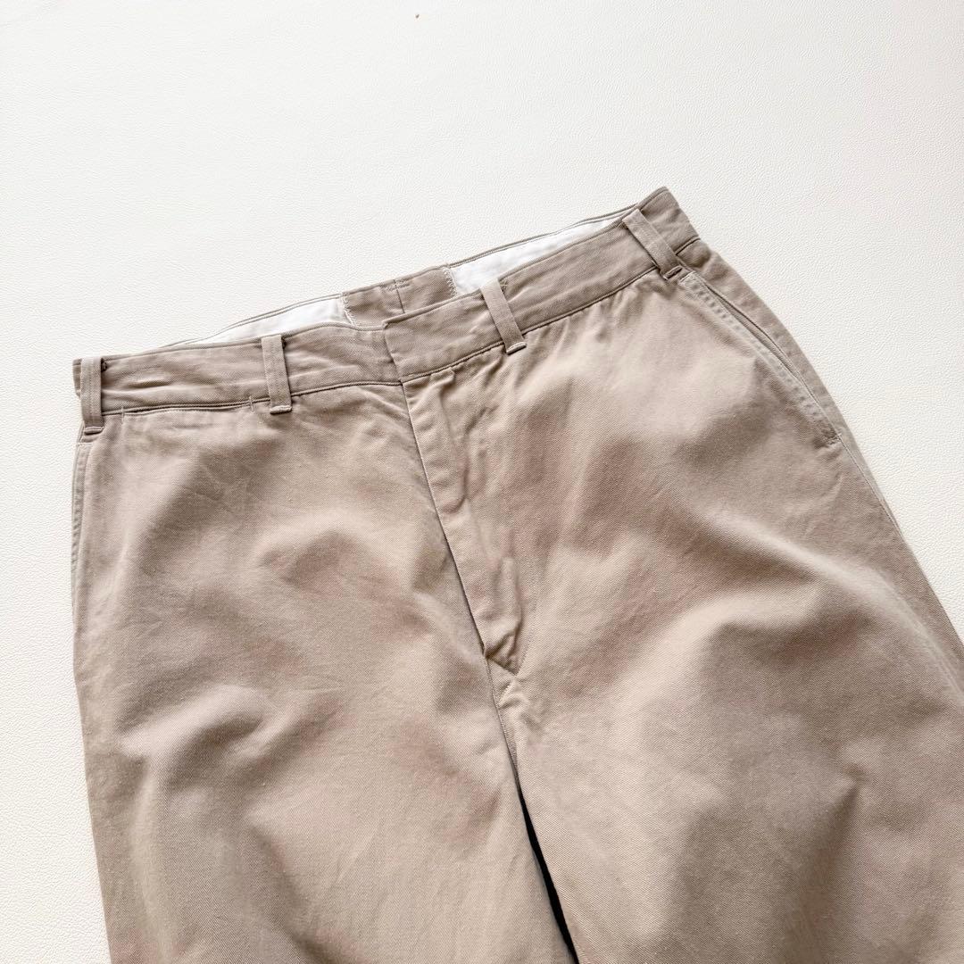 近年　現行　45R 定番チノパン ベージュ ゆったりストレート テーパード
