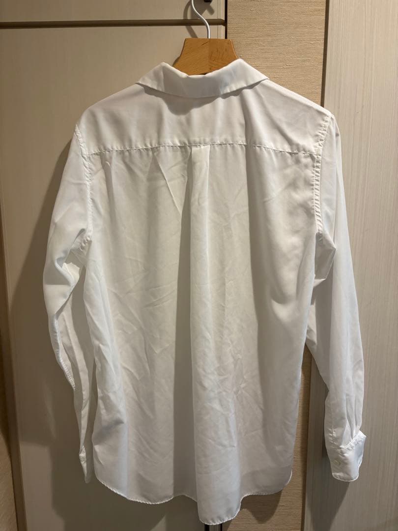 COMME des GARÇONS ホワイトシャツ L丸襟 ポリエステル