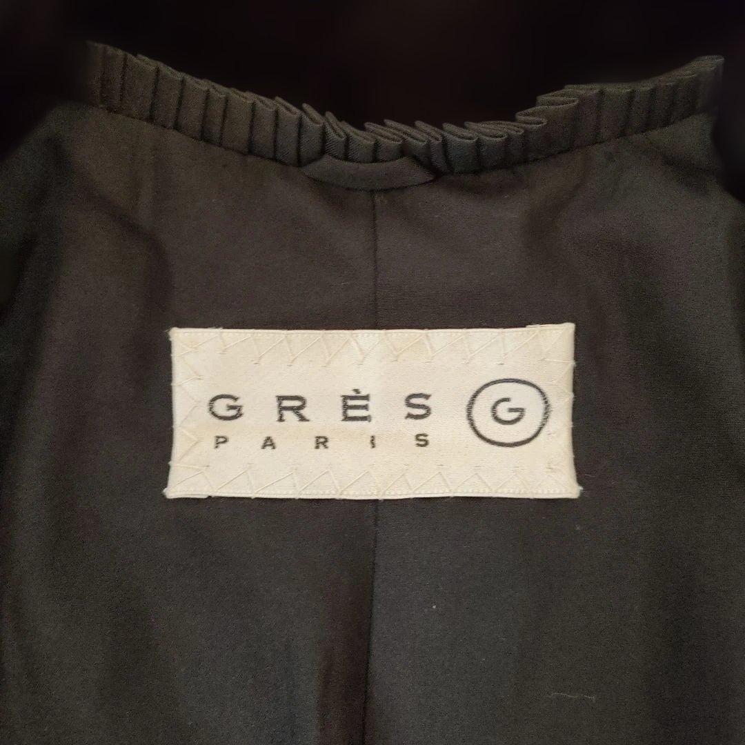 2 超美品　グレ　GRES シェアードミンク　ファーコート　ロング　黒