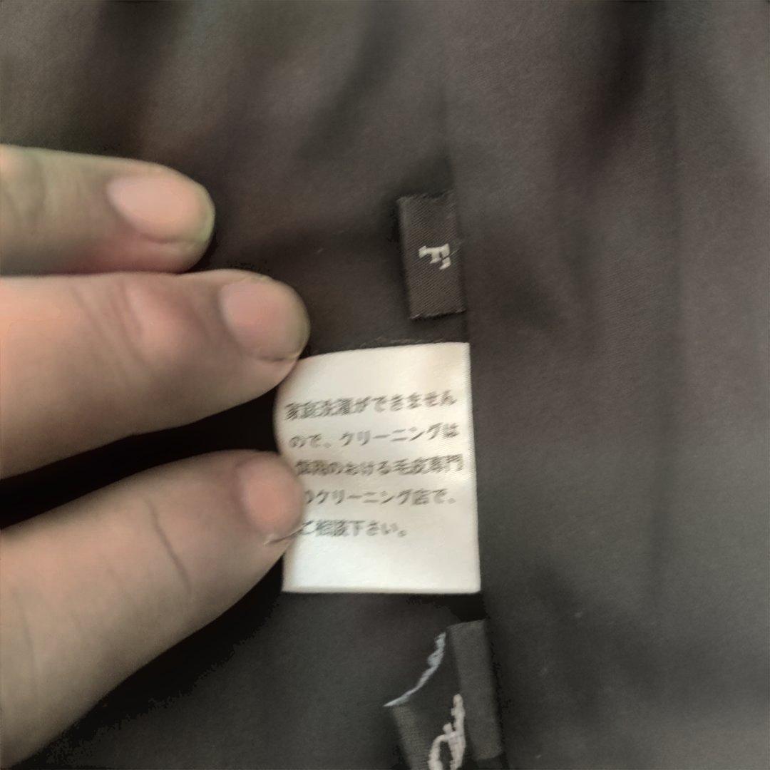 2 超美品　グレ　GRES シェアードミンク　ファーコート　ロング　黒