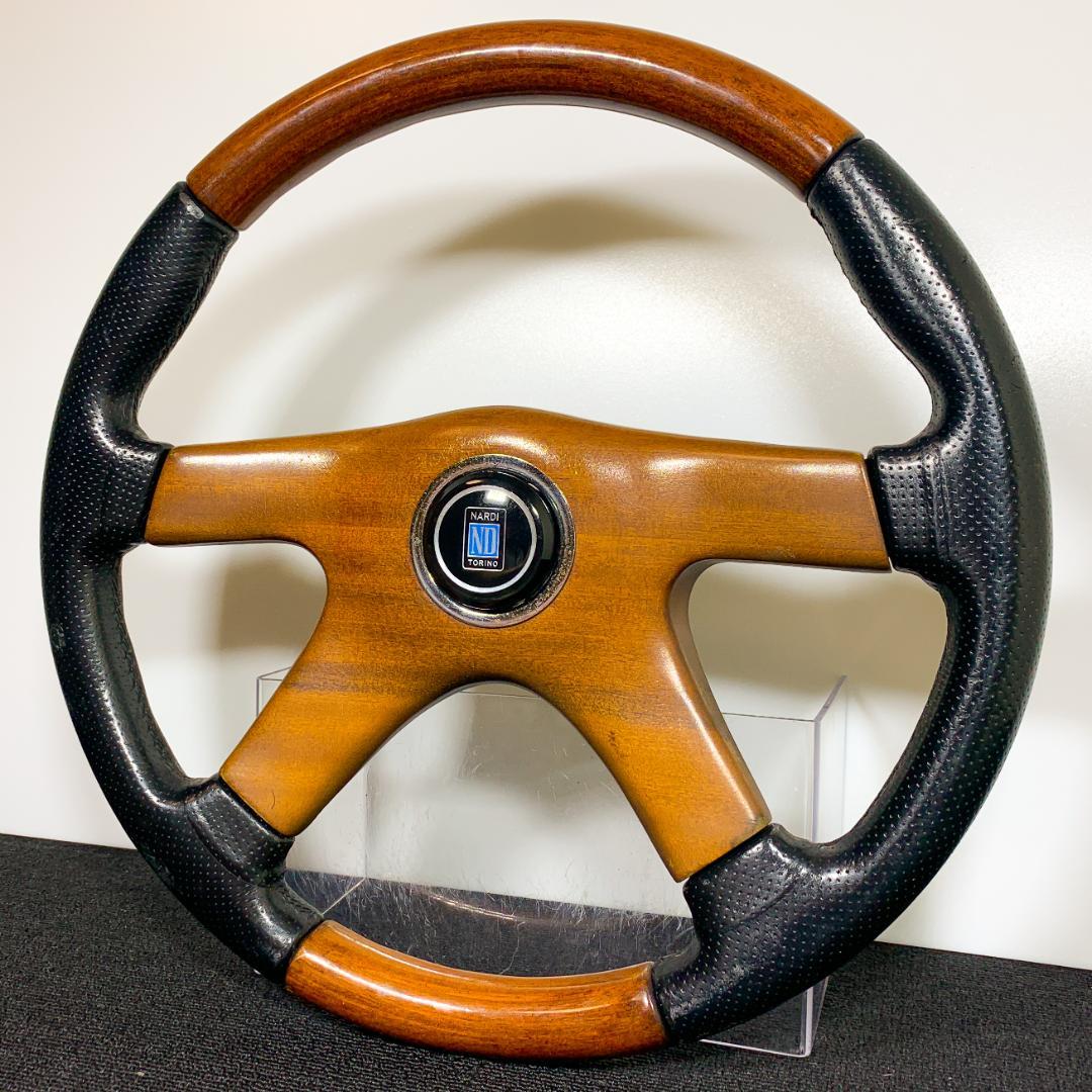 希少 ナルディ ガラ4 タイプ4 ウッド ザー コンビ ステアリング ホーン付き