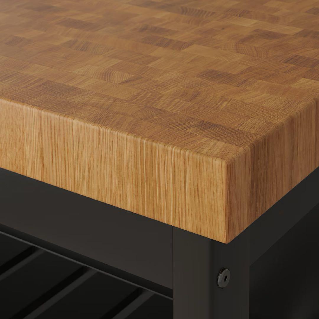 ジミーIKEA VADHOLMAヴァドホルマ アイランドキッチンラック付き