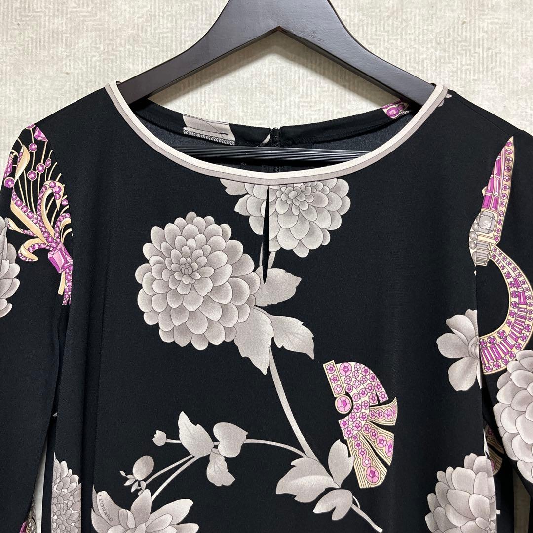 【極美品】LEONARD レオナール チュニック 42 大きいサイズ