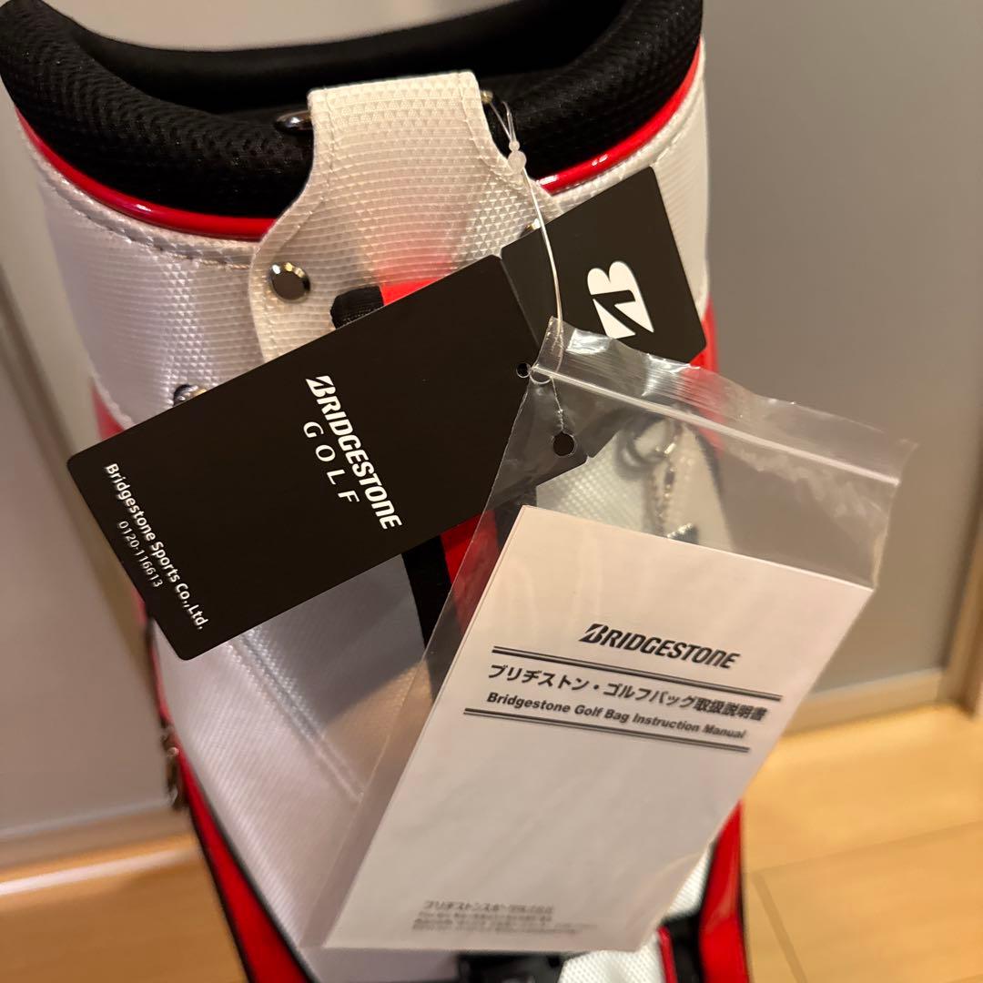 BRIDGESTONE GOLF キャディバッグ 白/赤/黒