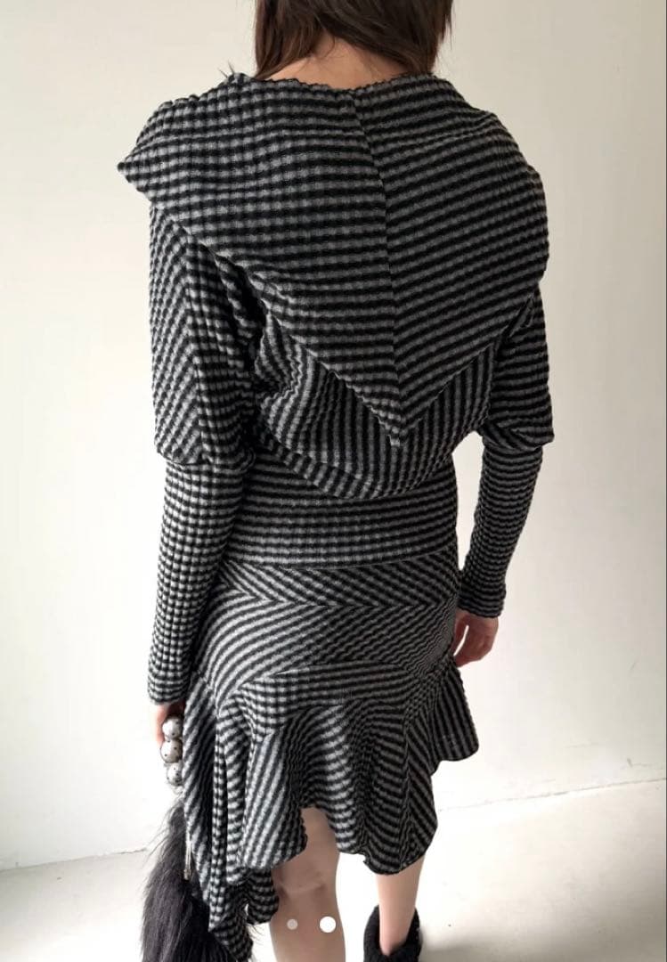 nodress knit hoodie dress ノードレス itimi