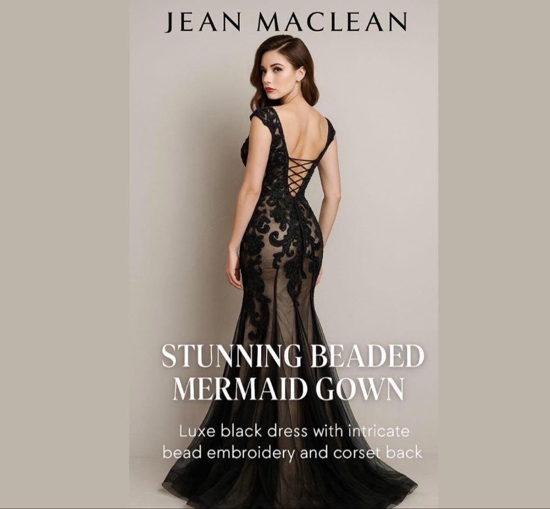 JEAN MACLEAN イブニングドレス　黒　パーティ　　卒業パーティ