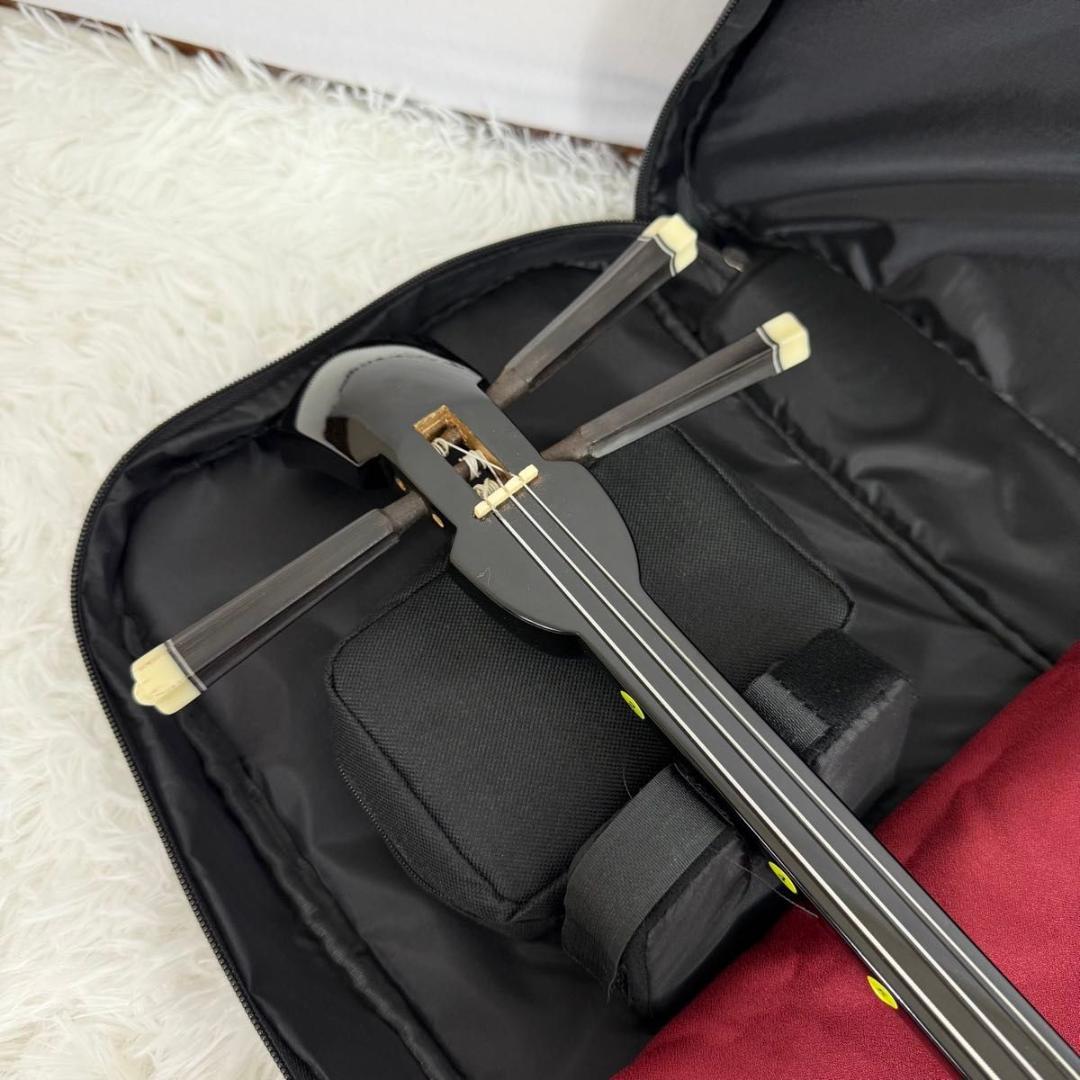 【美品】沖縄三味線 蛇皮（合皮） ソフトケース付き　87-7